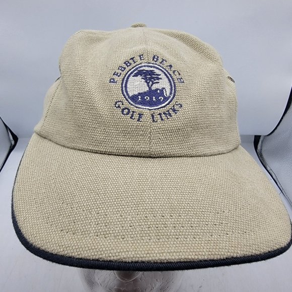 Pebble Beach Classic Made In The USA Beige Adults Hat Cap Casual Outdoors Golf